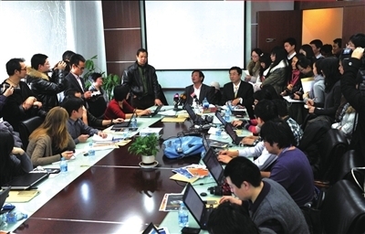 唯冠新聞發布會現場。本報記者胡雪柏攝