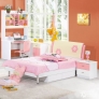 粉色气质公主套房，粉红色，床身带两抽屉，更完美的利用了床底空间。