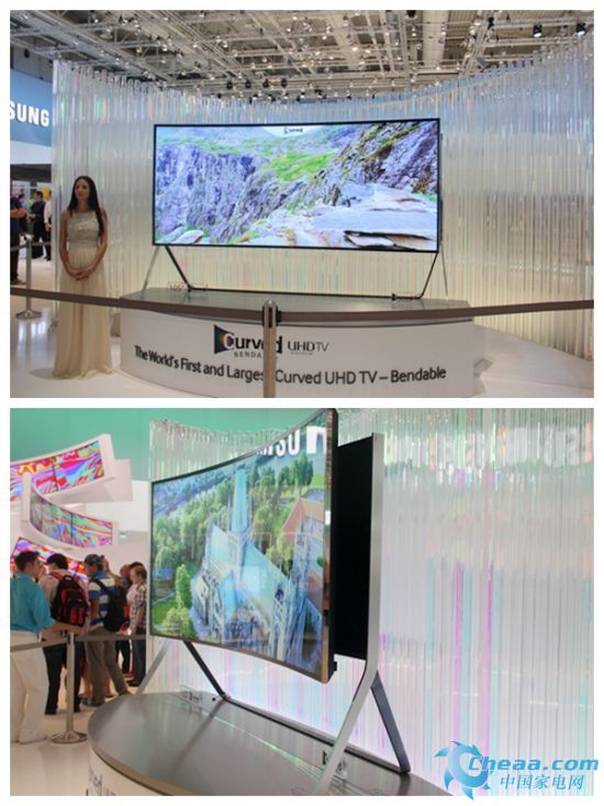 IFA2014上，可“弯”可“直”的三星105寸超高清电视产品