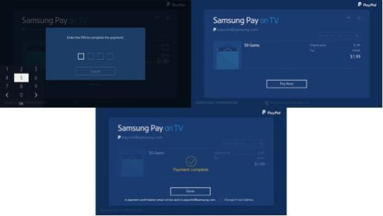 Samsung Pay登陆三星智能电视 但还不能买东西