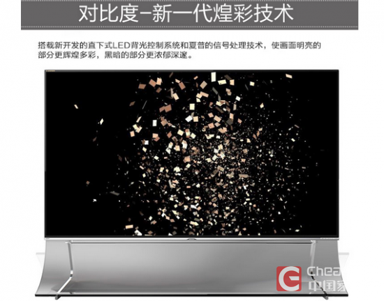 80吋巨屏眼前浮现 夏普4K安卓智能电视机