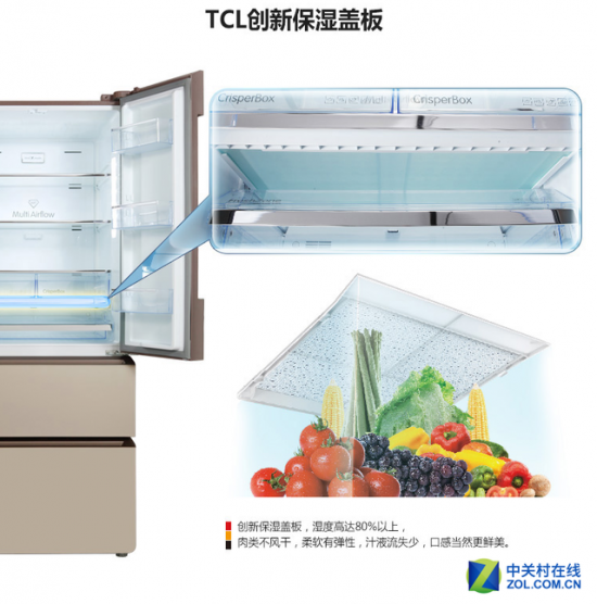 搭载负离子养鲜 TCL法式冰箱十一沸腾惠