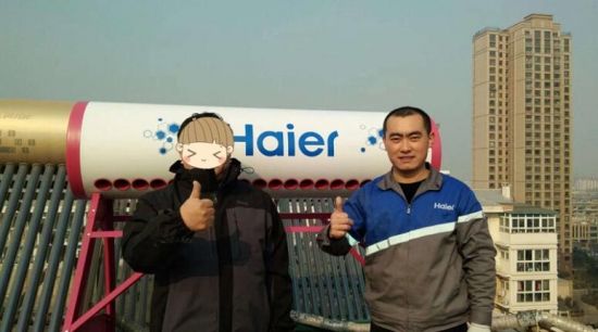 冬季太阳能被冻坏,济南用户“考察”半月后换上海尔!