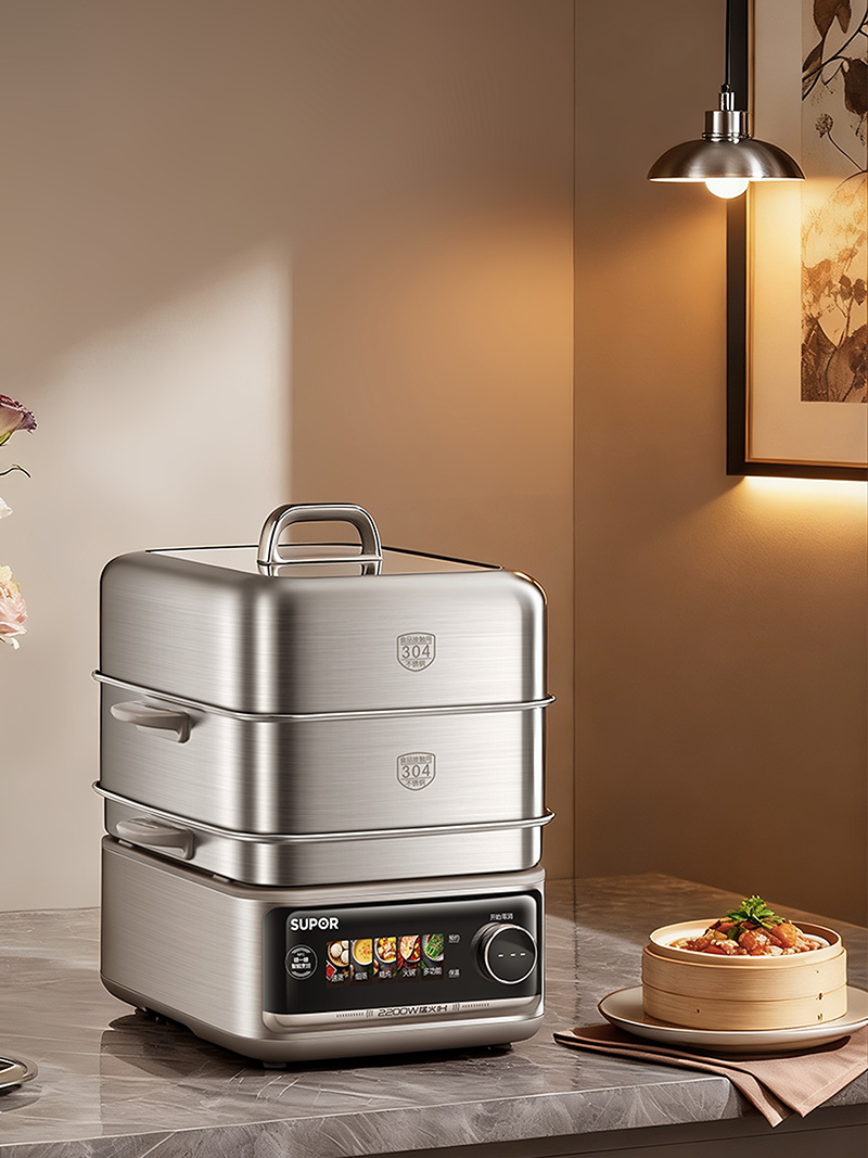 智蒸焕新烟火气AWE2026上海开幕苏泊尔ZN34FH998 IH猛火澎湃速蒸电蒸锅重磅亮相